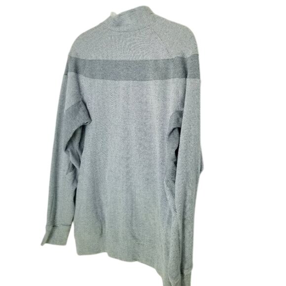 Adidas Men's L Gray & White Full Zip Jacket With Gold Logo‎ Stretchy Lightweight - Picture 2 of 14